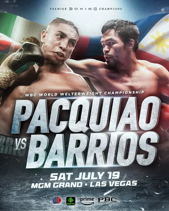 “46-year-old Manny Pacquiao announces ring comeback to challenge WBC World Welterweight Champion Mario Barrios; Pacquiao II, Jimuel, set for his pro debut.”